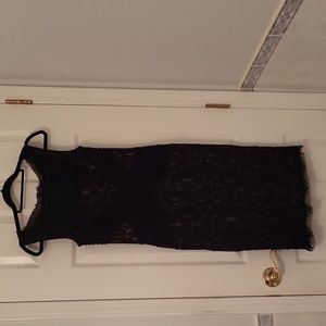 TADASHI SHOJI- LACE DRESS WITH PINTUCK JERSEY WAIST